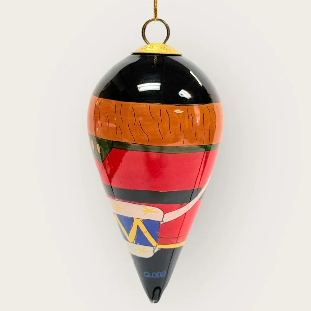 Vintage Reverse Painted Nutcracker Ornament JC Penney Christmas 2000